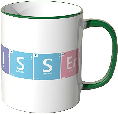 JUNIWORDS Tasse - Wähle eine Farbe - Periodensystem Besserwisser - Grün