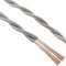 BeMatik - Cable eléctrico Decorativo Trenzado 25m 2x0.75mm de Color Gris Plata
