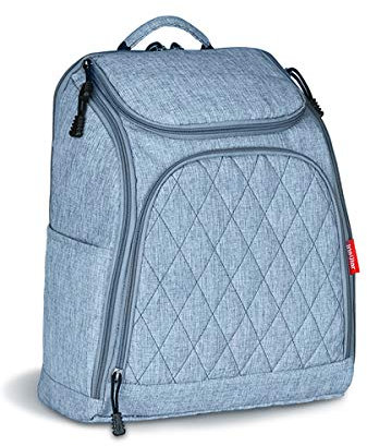 SONARIN Multifunktions Baby Wickelrucksack mit Nappy Wickelauflage und Kinderwagen Strap,Große Kapazität,Wickeltasche,Reise-Rucksack-Organizer,Wasserdicht,Große Öffnung auf der Rückseite(Blau)