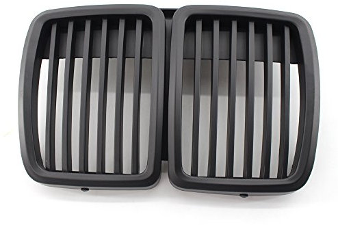 SZSS-CAR Glänzende schwarze Auto Motorhaube Grill Auto Front Mitte Stoßstange Haube Nieren Grill Kompatibel mit BMW E30 1982 1983 1984~1992 1993 1994