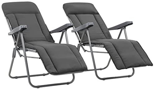 vidaXL 2X Gartenstuhl Auflage Klappstuhl Campingstuhl Hochlehner Liegestuhl