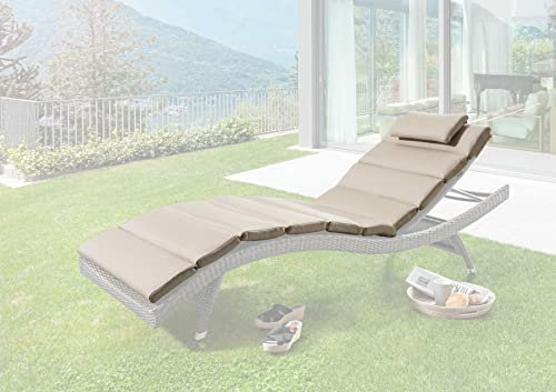 Destiny Liegenauflage Wave 200x63/71x5cm, mit Reißverschluss, Natur