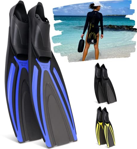Khroom Schnorchelflossen für Erwachsene 36-47 | Hochwertiges Produkt hergestellt in Italien | Taucherflossen für Frauen/Männer | Schwimmflossen Erwachsene zum Schnorcheln (Schwarz, 38-39)