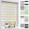 BelleMax Doppelrollo Klemmfix ohne Bohren & mit Bohren, 80x120cm(BxH), Natur, Duo Rollo, Sonnenschutz lichtdurchlässig Blickdicht, Klemmrollo Fensterrollo, Rollos für Fenster und Tür