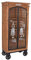 Vitrinenschrank „Villa Susanne“ – Vintage Standvitrine | Holz, Metall & Glas | 2 Glastüren & 4 Ablagen | Schrank auf Rollen lof081 Palazzo Exklusiv