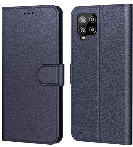HL Coque pour Samsung Galaxy A42 5G, Pochette Protection Etui Housse Premium en Cuir PU,Fermeture Magnétique,Plusieurs Couleurs Disponibles pour (Samsung A42 5G, Book Bleu)