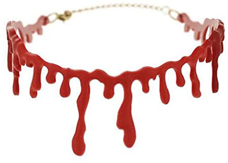 TOSSPER Halloween Horror Blut Tropf Halskette Dekoration Kostüme Choker Halskette Furchtbare Party Favors Partei Zubehör