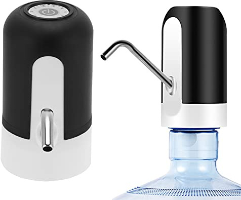 VBESTLIFE Trinkwasserpumpe, USB-aufladbares Trinkwasserpumpen-Wasserspender-Kit mit hoher Temperaturbeständigkeit, für Strandgrill(Schwarz)