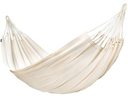 LA SIESTA® Modesta Latte - Klassische Doppel-Hängematte aus Bio-Baumwolle
