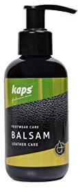 Kaps Baume de conditionnement du cuir pour chaussures, sacs, accessoires, entretien du cuir à la cire d'abeille et aux huiles naturelles, Balsam, Noir