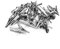 Lot de 20 pinces crocodiles en métal pour sapin de Noël, pinces crocodiles pour photos, décorations de couronne de Noël, argenté