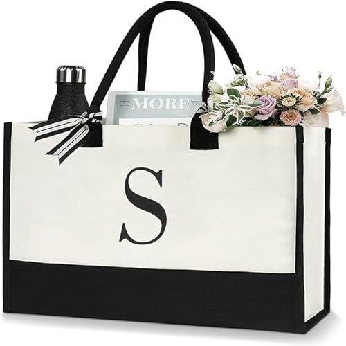 Aucuu Tote Bag, Sac en Toile, Sacs à Provisions RÉutilisables, Sac Tote Bag en Toile avec Fermeture Éclair, Pour Shopping, Pique-nique, Voyage, Plage
