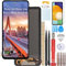 YHX-OU 6.43'' Negra AMOLED Pantalla LCD de pulgadas para Xiaomi Redmi Note 10 M2101K7A Redmi Note 10S M2101K7B Pantalla LCD Display Pantalla Táctil de repuesto con herramientas + Cristal templado