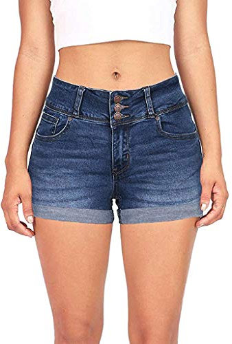 Jeans Shorts Damen Sommer - Kurze Jeanshose Damen Low Waist Kurze Hose Damen Jeans Sexy Skinny Stretch Hotpants Mini Sommerjeans Damenjeans Jeansshorts Damenshorts Jeans-Shorts Frauen
