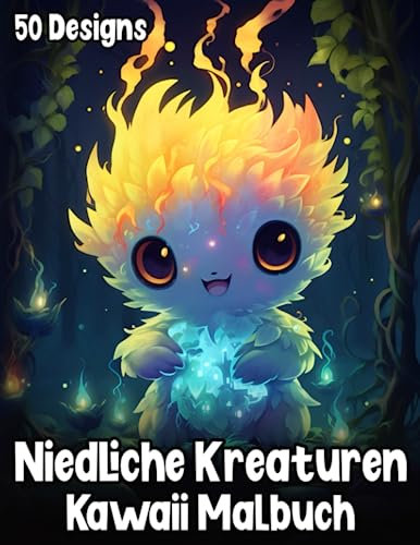 Kawaii Kreaturen Malbuch: Schrecklich niedliche Fantasiewesen zum Ausmalen für Erwachsene & Jugendliche zur Entspannung & Stressabbau