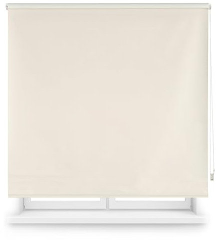 Blindecor Verdunkelungsrollo nach Maß | Beige | 150 x 230 cm (Breite x Höhe) | Stoffgröße 147 x 225 cm | Verdunkelungsrollo für Fenster