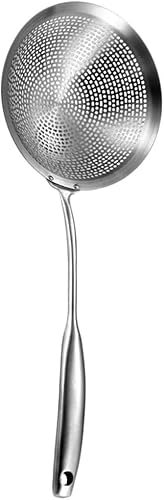 ViLLeX tamices Cuchara coladora for Espumadera, colador pequeño de Malla Fina de Acero Inoxidable con Mango Reforzado y Alargado diseñado for Chefs y Cocina