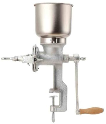 Cozyel Manuelle Mühle, Manuelle Getreidemühle Einstellbare, Handgetreidemühle Mühle Mais Kaffee Lebensmittel Weizen Nuss Manuelle Hand Körner Hafer Eisen Schrotmühle Kaffeemühle Nussmühle mit Kurbel