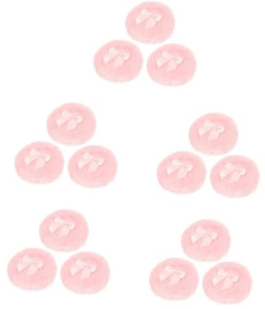 TOYANDONA 15 Stk Bogen Puff Kinder Paffen Make-up-puff Puderquaste Für Kleinkinder Puderquasten Puderquaste Für Körperpuder Trockene Puderquaste Flauschige Plüsch- Werkzeug Rosa Baby