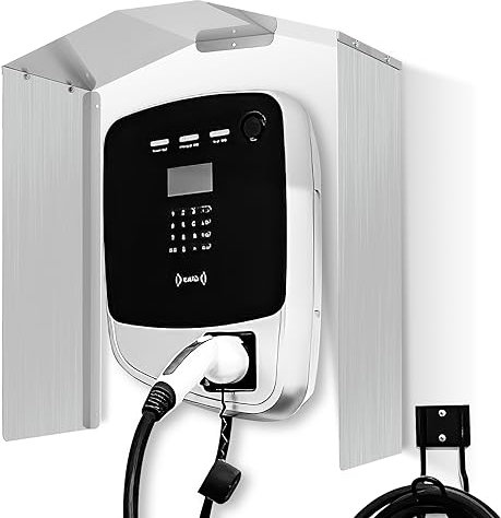 Hebitod Wallbox Wetterschutz|Wallbox Wetterschutzdach für E-Auto-Ladestation|40 x 45 x 20 cm| Regenschutz, UV-Schutz, Sonnenschutz, Dach für Ladestation|Einfache Montage