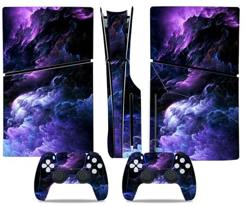 Skin pour PS5 Slim Disc Edition & Digital Edition Console Et Manette Vinyl Cover Skins Wraps Scratch Resistant, Compatible avec pour PS5 Slim 26441 sans Bulles sans Mousse Anti-Rayures (Size : Disc V