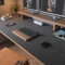 Große Filz-Schreibtischunterlage, 120 x 60 cm, rutschfeste Schreibtischunterlage für Büro und Zuhause, 120 x 60 cm, Tastaturmatten für Schreibtisch, Schreibtischschutz (dunkelgrau)