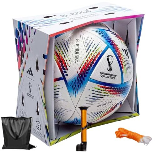 Raging fire Ballon de Football Professionnel limité Coupe du Monde Qatar pour s'améliorer et Devenir Le Prochain Messi, Taille 5, pour Tous terrains