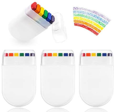 MaNeaz 3 Stücks Regenbogen Schminke Regenbogen Stifte Regenbogen Gesichtsfarbe Für Versammlungen Im Freien Partys Paraden (6 Farben)