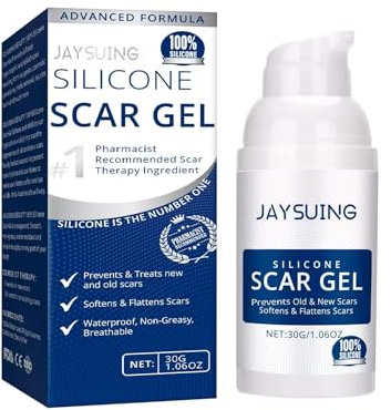 Silicone Scar Gel, 30g – Medical-Grade Scar Removal Gel for C-Section, Surgery, Acne, Stretch Marks & Burns – Fades Old & New Scars, Clinically Proven Silicone Formula for Smoother Skin