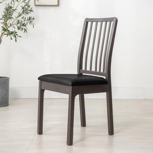Bestcovers 100% wasserdichter elastischer Stuhlsitzbezug aus PU-Leder – Schutz für Ihre Stühle und modernes Design (Schwarz)