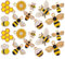 20 Stück Bienen Charms Set, Schmuckherstellung Anhänger Nette Legierung Emaille Wabenanhänger Bienenwabe Schlüsselanhänger Zubehör für Armbänder Halsketten Ohrring Bastelbedarf Weihnachten Geschenk