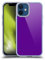 Head Case Designs Schwarz Blockfarben Soft Gel Handyhülle Hülle kompatibel mit Apple iPhone 12 Mini