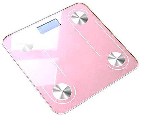 OZBME Professional Body Fat Scale Floor Glass Slip Smart Electronic Scales Digital Weight Scales Weight Loss Bathroom Scales Bluetooth Scales durable (Color : Rose Gold) (Black2) (Rose Gold)