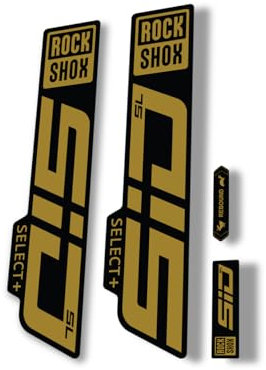 Autocollant de rechange pour fourche Rock Shox SID SL Select Plus 2021 Series Gold (mat)