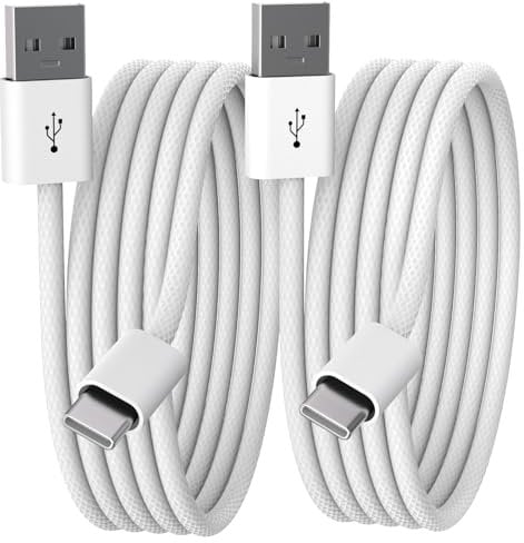CarPlay Cable for iPhone 16/15 iPad Pro, 2-Pack USB-A to USB-C Woven Cable for Car Play Data Transfer Car Audio Android-Auto Charge Cord for AirPods 4 Pixel 6a 7a 8a 6 7 8 Galaxy S21 S22 S23, 3.3ft