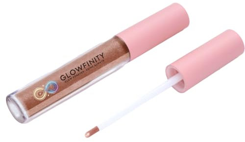 GLOWFINITY Clear Lip Gloss – Non-Sticky, Long-Lasting Shine – Hydrating & Moisturising Formula – Vegan & Cruelty-Free Lip Gloss for Women – Glossy Finish for Soft, Plump Lips - Shimmering Rose,10 ml