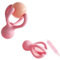 Personal Massager with Multiple Modes, Rechargeable, Pink G-Spot Vibrators, Erotic Heating Rods (USB Direct Plug - Vibrating Breast-Shaped Model)