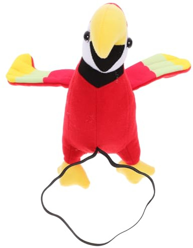 SOIMISS Papagei Spielzeug – Plüsch Vogel Spielzeug zum Überziehen – 20 cm Kuscheltier Papagei mit Schulterhalterung – Ideal für Piratenkostüme, Kinderpartys & Karneval