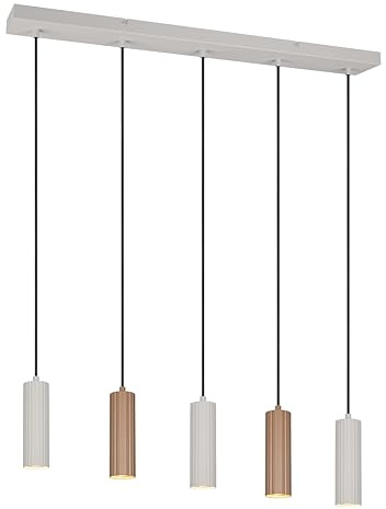 Trio Leuchten Pendelleuchte Soka 367700565, Metall Coffee, exklusive 5x GU10