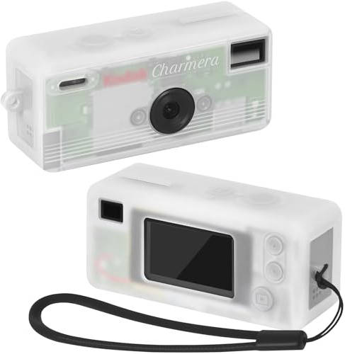 Coque en silicone compatible avec Kodak CHARMERA Porte-clés Appareil photo numérique Blind Box (Transparent, Coque en silicone)