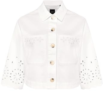 zero Damen Blazer-Jacke mit Lochmuster