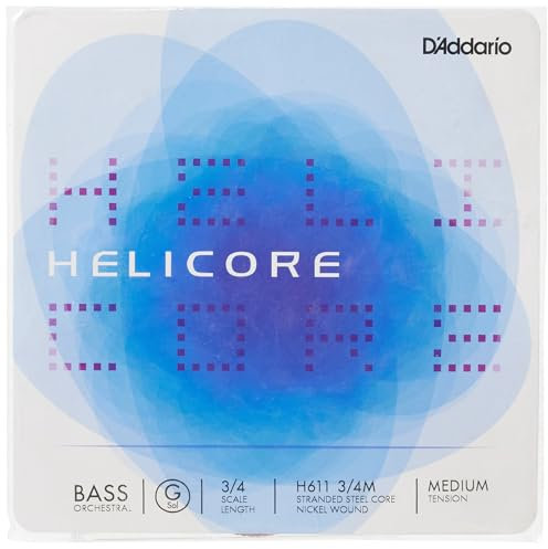 D'Addario H611-3/4M Helicore Kontrabass Einzelsaite 'G' Nickel umsponnen 3/4 Medium
