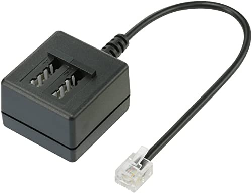 Vivanco internationaler Telefonadapter (TAE-N/F Kupplung und RJ 11 Stecker)