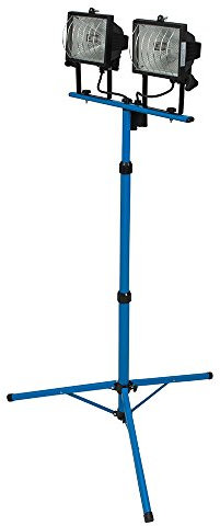 Silverline 365874 Tripod Twin Site Light,Blue, 2 x 400 W 230 V UK