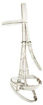 PFIFF 004647 Trensenzaum, weißes Leder, weiß Full