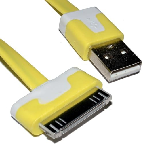 kenable 30 Pin Data & Charging USB Flat Cable Yellow 3m Long [3 metres]
