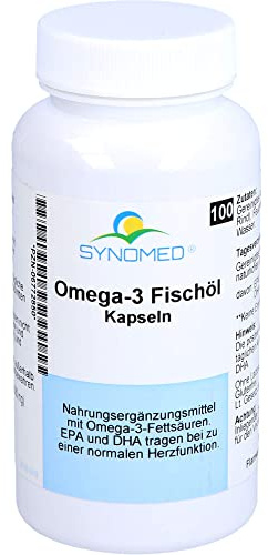 SYNOMED Omega-3 Fischöl Kapseln für eine normale Herzfunktion, 100 St. Kapseln