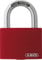 ABUS Cadenas T65AL/40 myLOCK - inscriptible individuellement - cadenas à broche - corps de serrure en aluminium massif - niveau de sécurité ABUS 5 - rouge