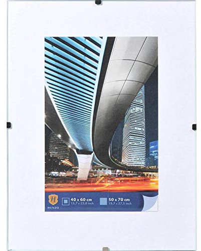 Henzo 8072400 Clipframe Bilderrahmen, Glas, transparent, 50x70 cm