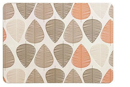 Premier Housewares 1203608 Leaf Placemats - Set of 4, Orange H2 x W29 x D22cm